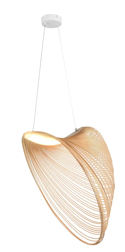 LAMPARA LED COLGANTE MADERA 18W 3000K 60 CM REF. DI-407-30K-Z MARCA KASALIGHT