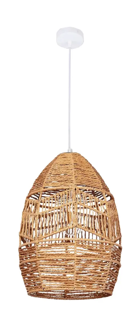 LAMPARA COLGANTE BAMBU E27 110-240V COLOR MADERA REF. DI-420-WD-Z MARCA KASALIGHT