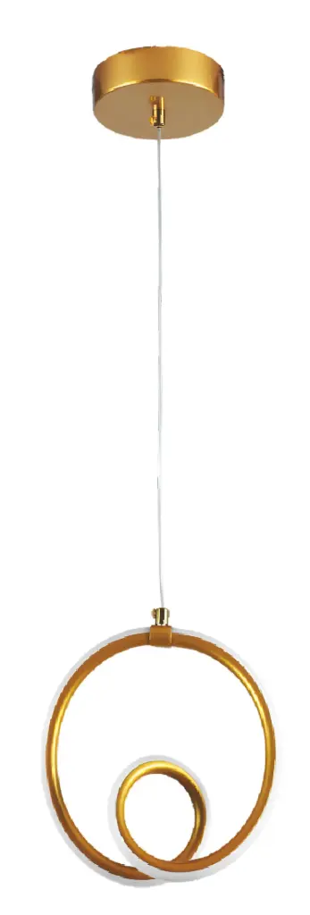LAMPARA LED COLGANTE 10W 3000K COLOR DORADO REF. DI-50-GD-30K-Z MARCA KASALIGHT