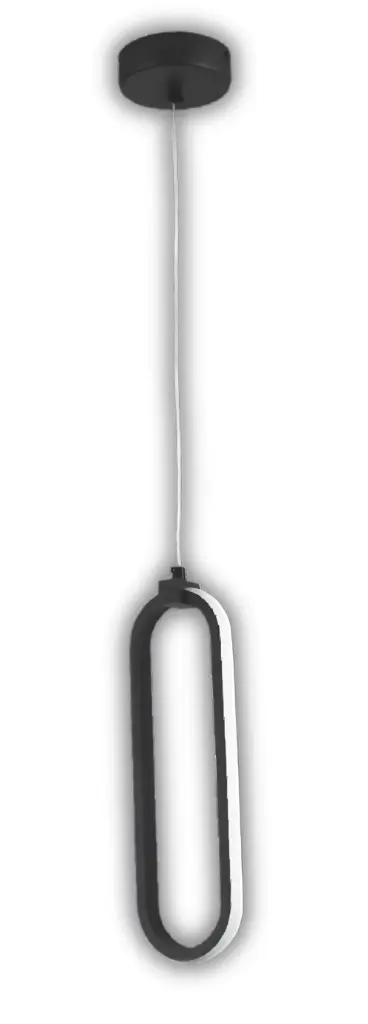 LAMPARA LED COLGANTE 12W 3000K 110-240V 10XX65X31 CM C/ NEGRO REF. DI-54-BK-30K-Z MARCA KASALIGHT