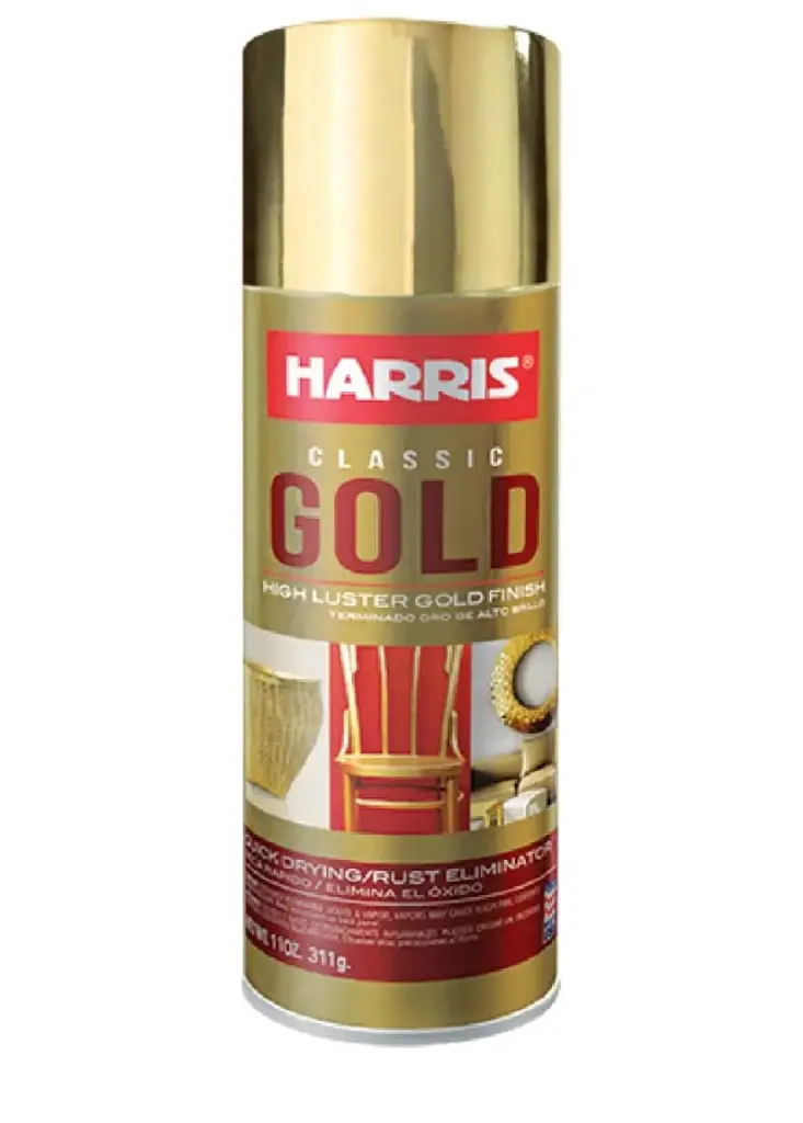 SPRAY AERESOL ESMALTE ALTA TEMPERATURA GOLD COLOR ORO 325 ML REF. 38602 / 386020 MARCA HARRIS