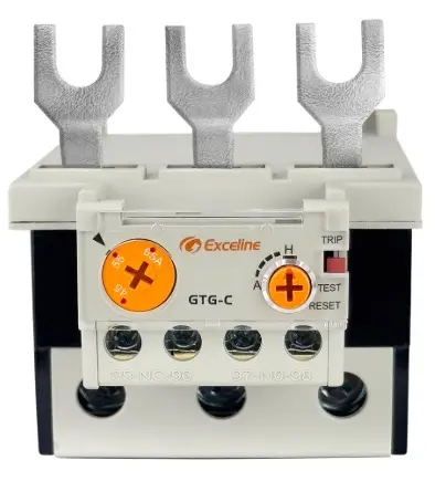RELE TERMICO 28 A - 46 A 3 POLOS P/CONTACTORES C C/CORRIENTE AJUST. REF. GTG-C0400 MARCA EXCELINE