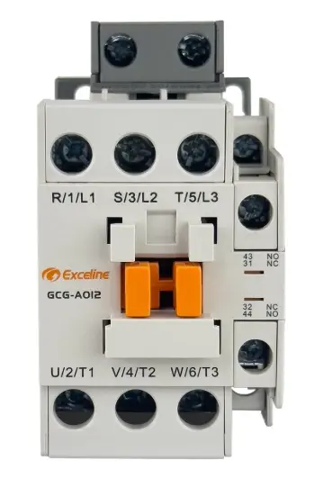 CONTACTOR AC 12 A 220 V 3 P 1NA + 1 NC 50 / 60 HZ REF. GCG-A012-220 / 222353 MARCA EXCELINE