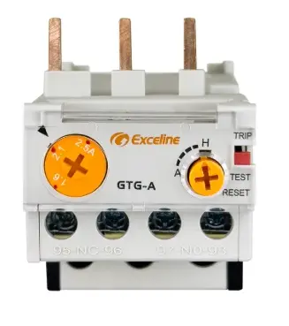 RELE TERMICO 16 A - 22 A 3 POLOS P/CONTACTORES FRAME A C/CORRIENTE AJUST. REF. GTG-A0220 / 222827 MARCA EXCELINE