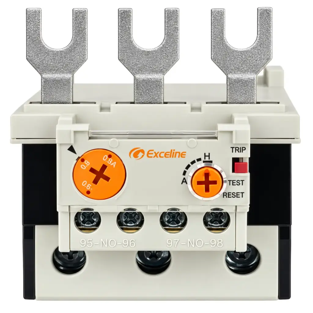 RELE TERMICO 34 A - 50 A 3 POLOS P/CONTACTORES FRAME C C/CORRIENTE AJUST. REF. GTG-C0500 / 222872 MARCA EXCELINE