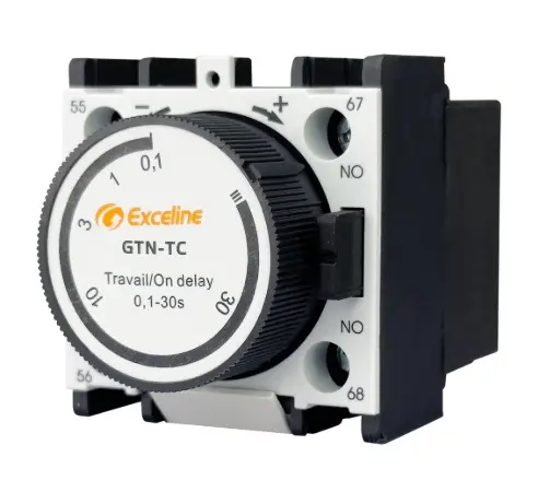TEMPORIZADOR 0.1 - 30 SEG. 1NA - 1NC RETRASO ENCENDIDO (ON DELAY) REF. GTN-TC / 223213 MARCA EXCELINE
