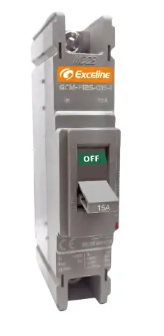 BREAKER TERMOMAGNETICO 1 X 15 AMP CAJA MOLDEADA FIJO REF. GCM-F125-015-1 / 008675 MARCA EXCELINE