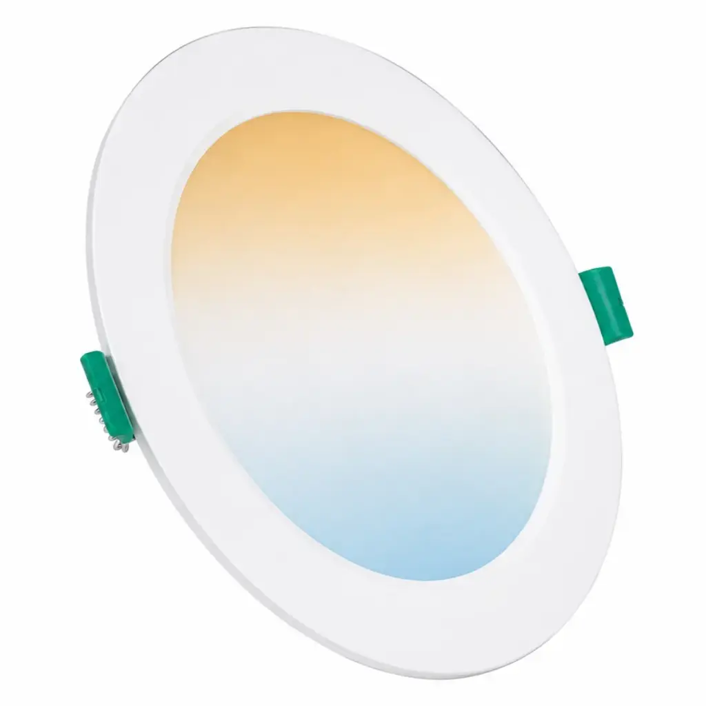 PANEL LED P/EMPOTRAR REDONDO 8" 24W 3 TONOS + DRIVER DE EMERGENCIA BATERIA LI-ION 3.7V 2AH (100 - 305V) REF. 824CL3T COD.51019499 LUCERNA