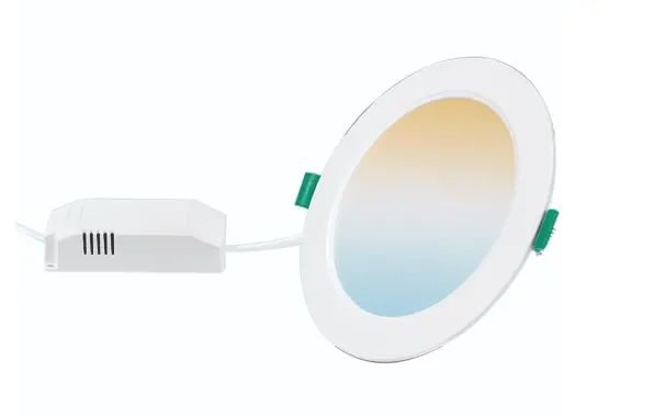 PANEL LED P/EMPOTRAR REDONDO 8" 24W 3 TONOS + DRIVER DE EMERGENCIA BATERIA LI-ION 3.7V 2AH (100 - 305V) REF. 824CL3T COD.51019499 LUCERNA