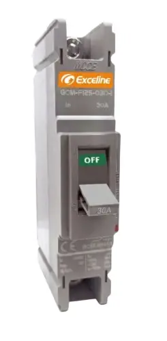 BREAKER TERMOMAGNETICO 1 X 30 AMP CAJA MOLDEADA FIJO REF. GCM-F125-030-1 / 008599 MARCA EXCELINE