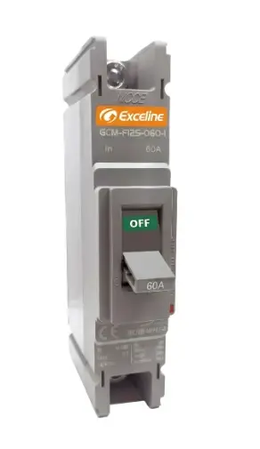 BREAKER TERMOMAGNETICO 1 X 60 AMP CAJA MOLDEADA FIJO REF. GCM-F125-060-1 / 008629 MARCA EXCELINE