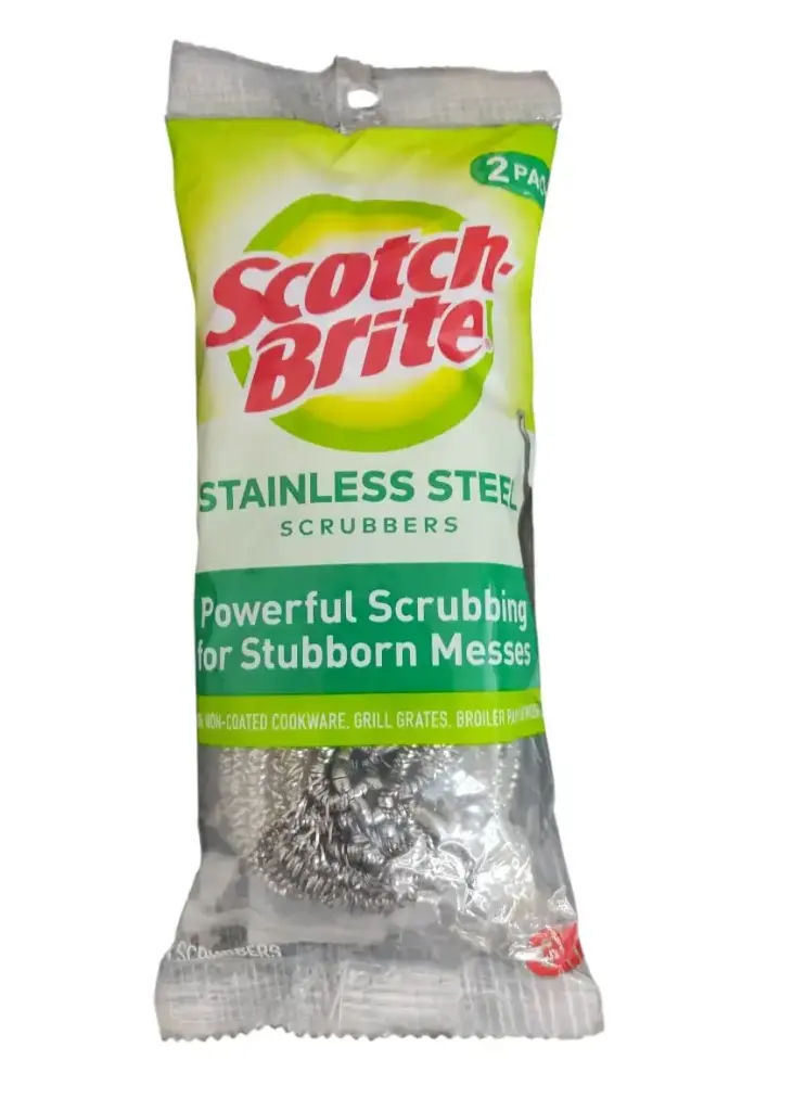 ESPONJA ACERO INOXIDABLE 2 PZAS SCOTH BRITE COLOR ACERO REF. SB214-2 / 254449 MARCA 3M