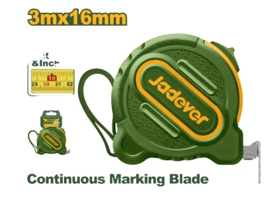 CINTA METRICA / CON BOTON DE TRANCA 16 MM X 3 MTS REF. JDMT1210 MARCA JADEVER