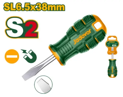 DESTORNILLADOR DE PALA 6 X 38MM PUNTA MAGNETICA S2 MANGO ERGONOMICO REF: JDSDA261 MARCA JADEVER