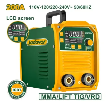 MAQUINA DE SOLDAR INVERTER DC 200 AMP EN 110 - 220V MONOFASICA REF. UJDWD32001 MARCA JADEVER