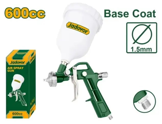 PISTOLA PARA PINTAR PLASTICO 600 cc 3-4 BAR REF. JDGA1504 MARCA JADEVER