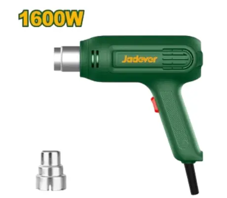 PISTOLA DE CALOR 1600 W 400/500° 110-120V 50/60 HZ C/ 1 BOQUILLAS REF. UJDHG1516 MARCA JADEVER