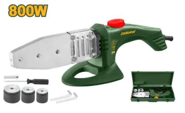 POLIFUSORA ECONOMICA CON MATRICES DE 20 - 32 MM 800W 110V MALETIN C/CASQ.+DEST+LLAVE+TORN REF. UJDWM1L15 MARCA JADEVER
