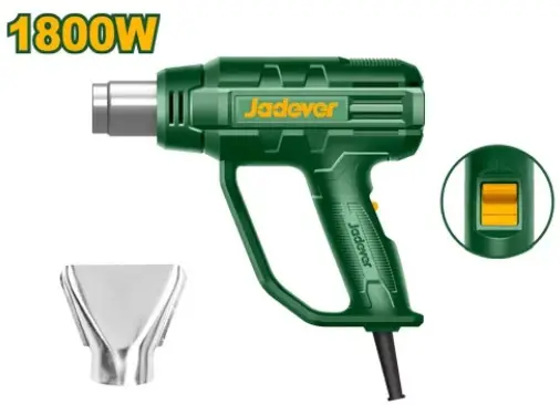 PISTOLA DE CALOR 1800 W 400/560° 110-120V 50/60 HZ C/ 1 BOQUILLAS REF. UJDHG1514 MARCA JADEVER