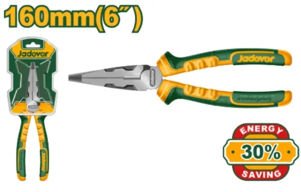ALICATE PUNTA LARGA 6" 160MM REF. JDPL2716 MARCA JADEVER