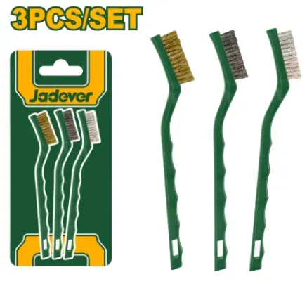 JUEGO DE 3 CEPILLOS DE ALAMBRE 7" CERDAS DE NAILON REF: JDBH3607 MARCA JADEVER
