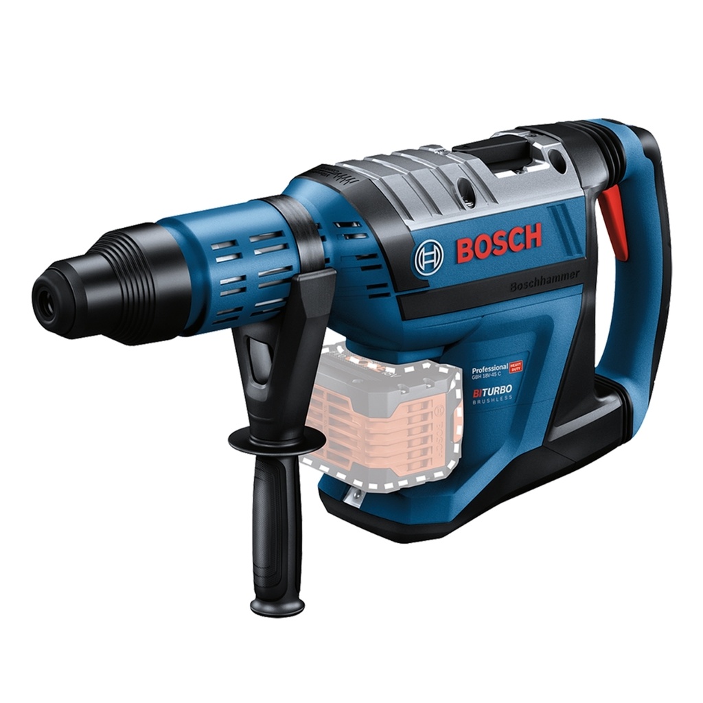ROTOMARTILLO INALAMBRICO SDS PLUS 18 V 12.5J 8KG CON 1 BATERIA 12.0 AH + CARGADOR + MALETA REF. GBH 18V-45C / 865420 MARCA BOSCH 