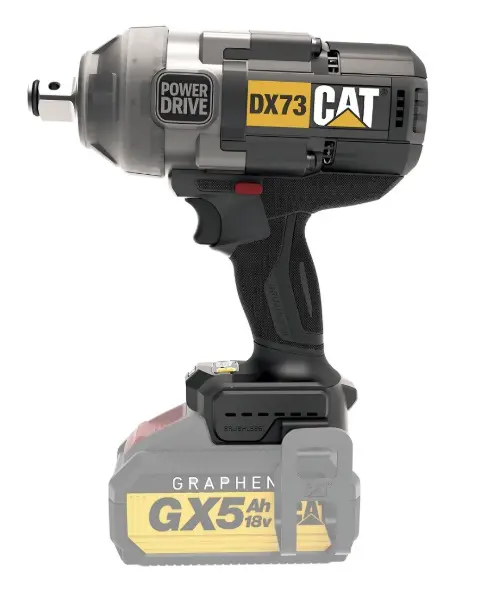 PISTOLA / LLAVE DE IMPACTO 3/4" 18V 1800 RPM 1.7700 Nm S/BATERIA NI CARGADOR REF. DX73B / 873318 MARCA CAT 