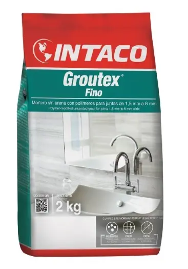 CARATEO / SELLADOR DE JUNTAS GROUTEX 2 KG COLOR BLANCO EXTREMO REF. PT0763 / 021140 MARCA INTACO 
