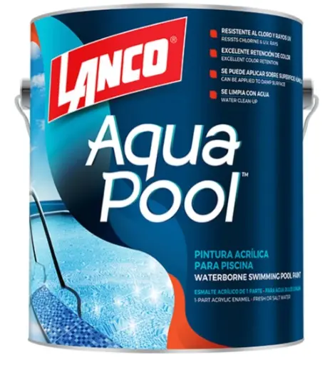 PINTURA CAUCHO BASE ACUOSA BLANCO 1 GL ( PINTURA PISCINA ) REF. AP2515-4 / 251547 MARCA LANCO