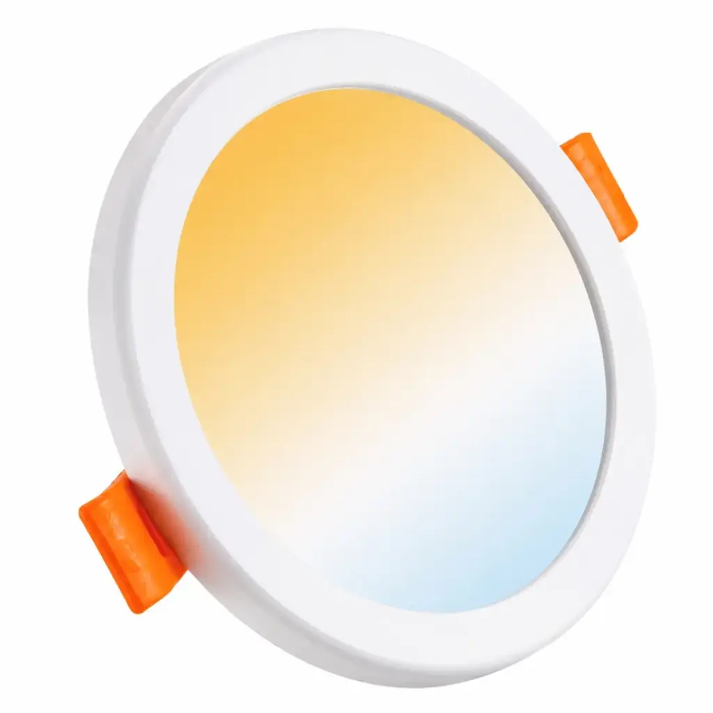 PANEL LED P/EMP AJUSTABLE REDONDO 3" 6 W 3 TONE CCT MULTV 85 - 285 V REF. 3703-3T+ MARCA LUCERNA
