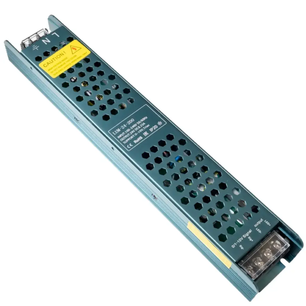 TRANSFORMADOR / DRIVER DE ENERGIA / FUENTE DE PODER 24V 8.33 A 200 W DIMMER TRIAC- ECO VERSION  REF. LUM-24-200 MARCA LUMIND