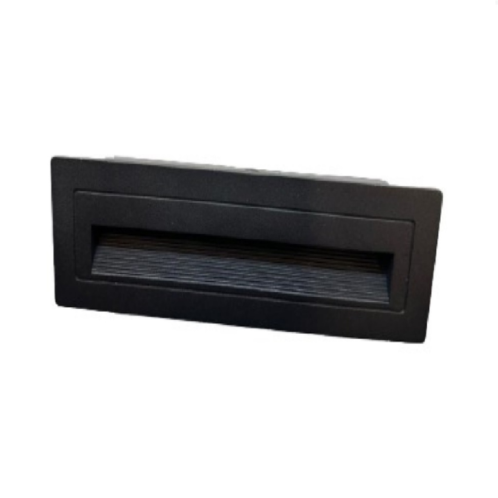 APLIQUE DE PARED P/ EMPOTRAR LED STEP 6W 4000K IP65 85-265V COLOR NEGRO REF. AL-TEWL-6W / 12773 MARCA ANGEL LIGHT