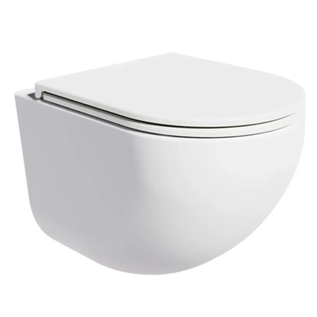 WC TAZA SUSPENDIDA METEORA RIMLESS CARGA DUAL COLOR BLANCO MATE REF. NV-WC1894 MARCA NOVA 