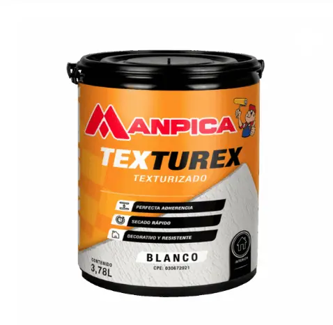 PINTURA TEXTURIZADO TEXTUREX COLOR BLANCO 1 GL INTERIOR REF. TTX-100-01 MARCA MANPICA