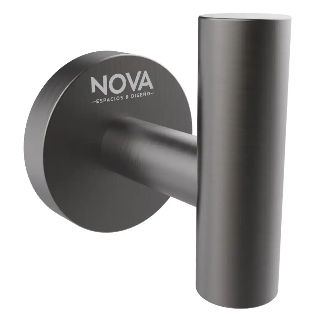PERCHERO INDIVIDUAL 50 MM SERIE TEMPO ANTHRACITE RADIANCE / GRIS REF. NVACC7631 MARCA NOVA