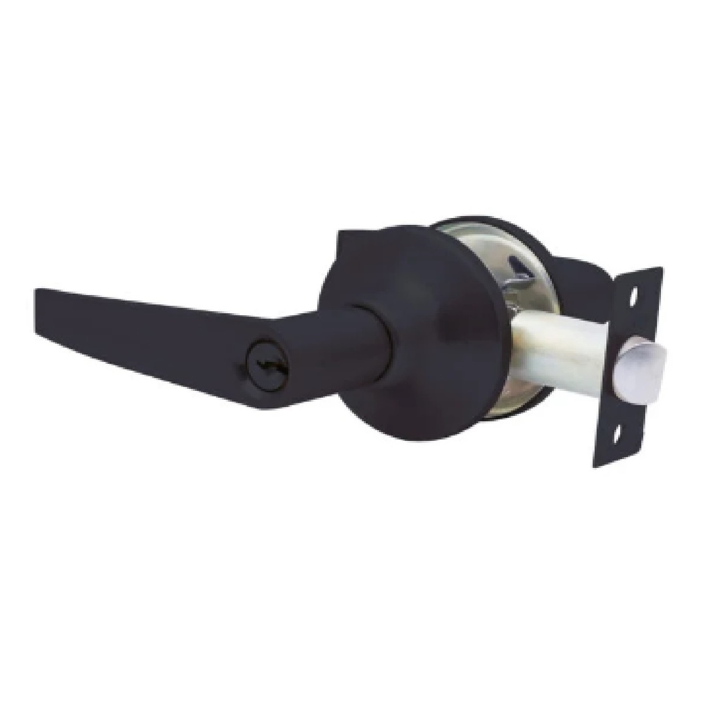 CERRADURA DE MANILLA TUBULAR PRINCIPAL NEGRA MATE MOD. 210 REF. IDE-721004 MARCA IDEACE