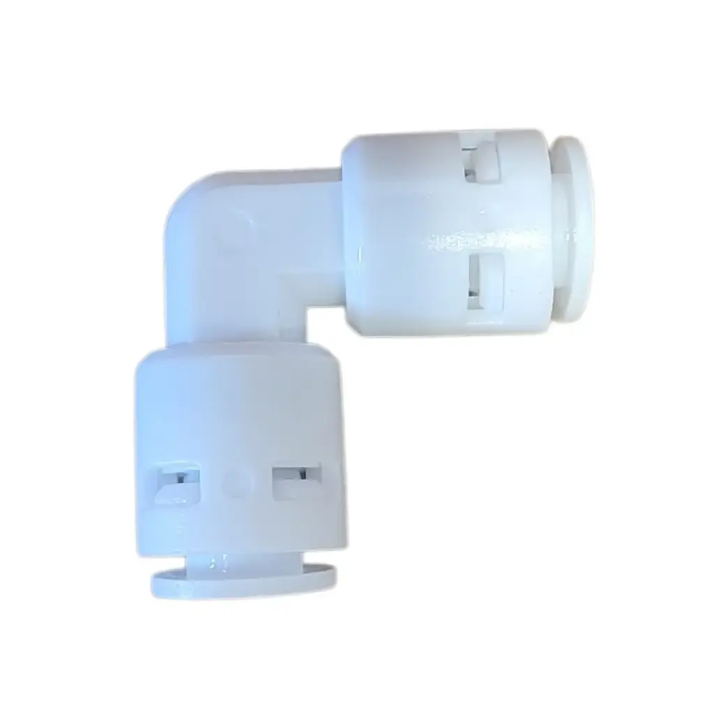 CODO 3/8" X 3/8" EN PVC UNION RAPIDA PARA MANGUERA DE AGUA REF. OPW-CQQ-3838 MARCA OASIS