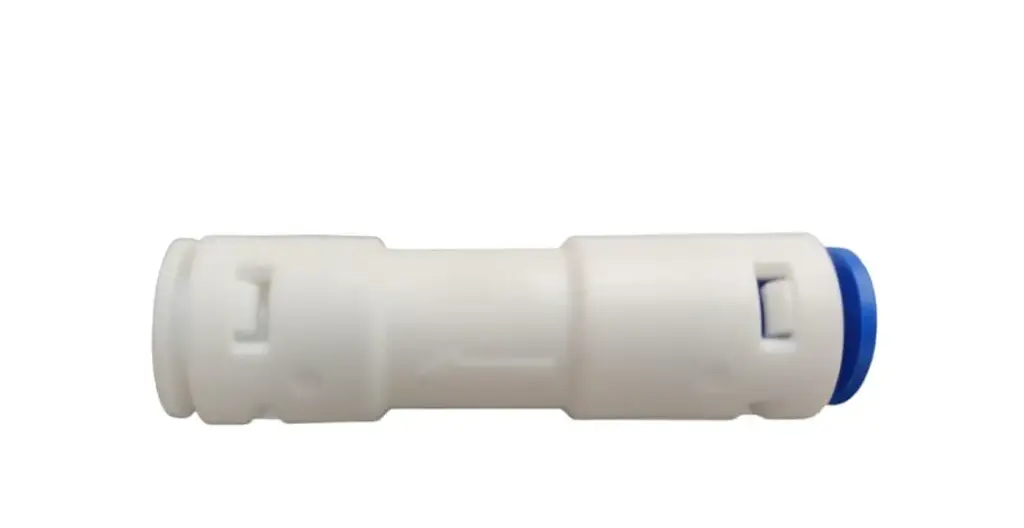 VALVULA CHECK DE 1/4" EN PVC C/ FILTRO UNION RAPIDA OSMOSIS INVERSA REF. OPW-UCVQ-14 MARCA OASIS
