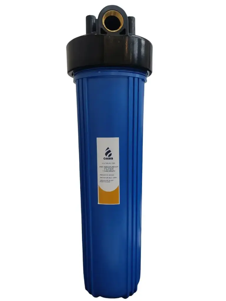 FILTRO BOTELLA 20" X 4.5" C/ CARTUCHO POLIPROPILENO 1 MICRA + KIT INSTALACION REF. OPW-20LPP1M2 MARCA OASIS 