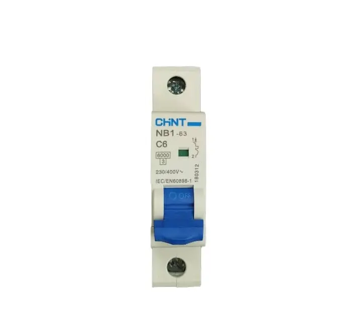 BREAKER TERMOMAGNETICO 1 X 06 AMP MOD. NB1-63P1-06  REF. 20900360 MARCA CHINT