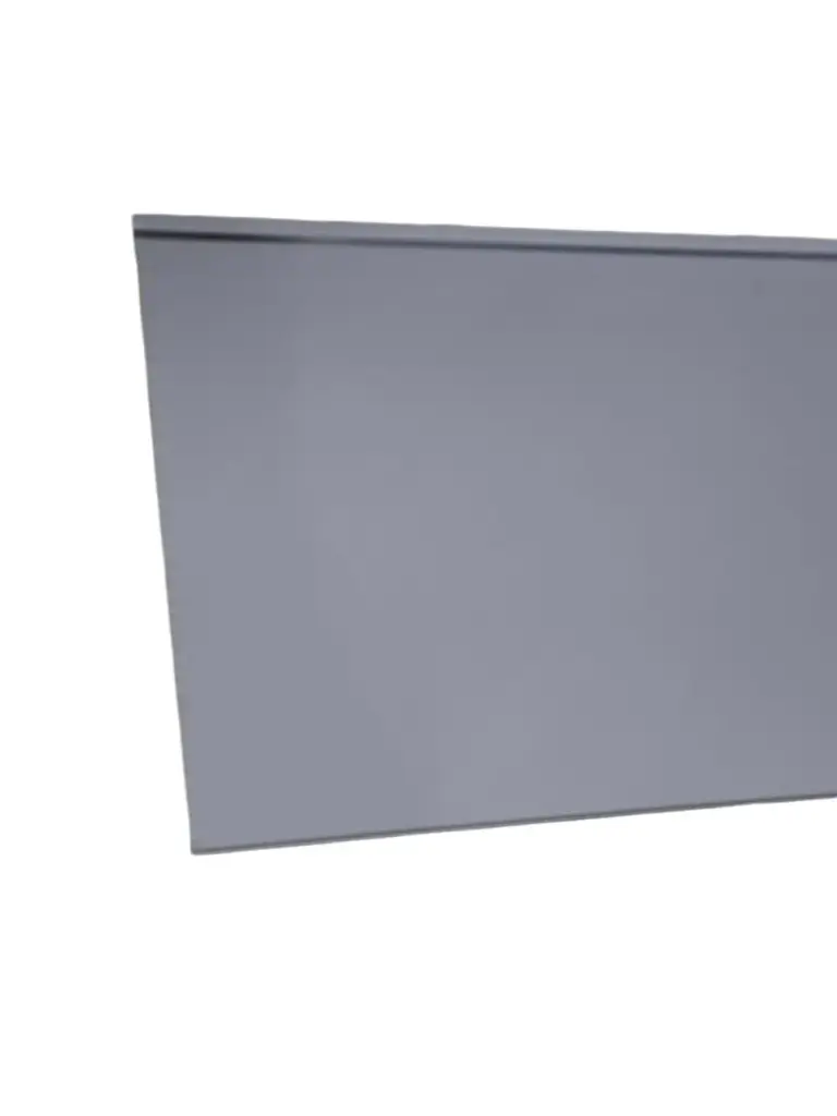 LAMINA DE PVC PARA TECHO CIELO RASO ( BRILLANTE ) BLANCO CON RAYA PLATA 5.95 MT X 30CMX 8MM (CUBRE 1.80 MTS2) REF. 12-116-0003