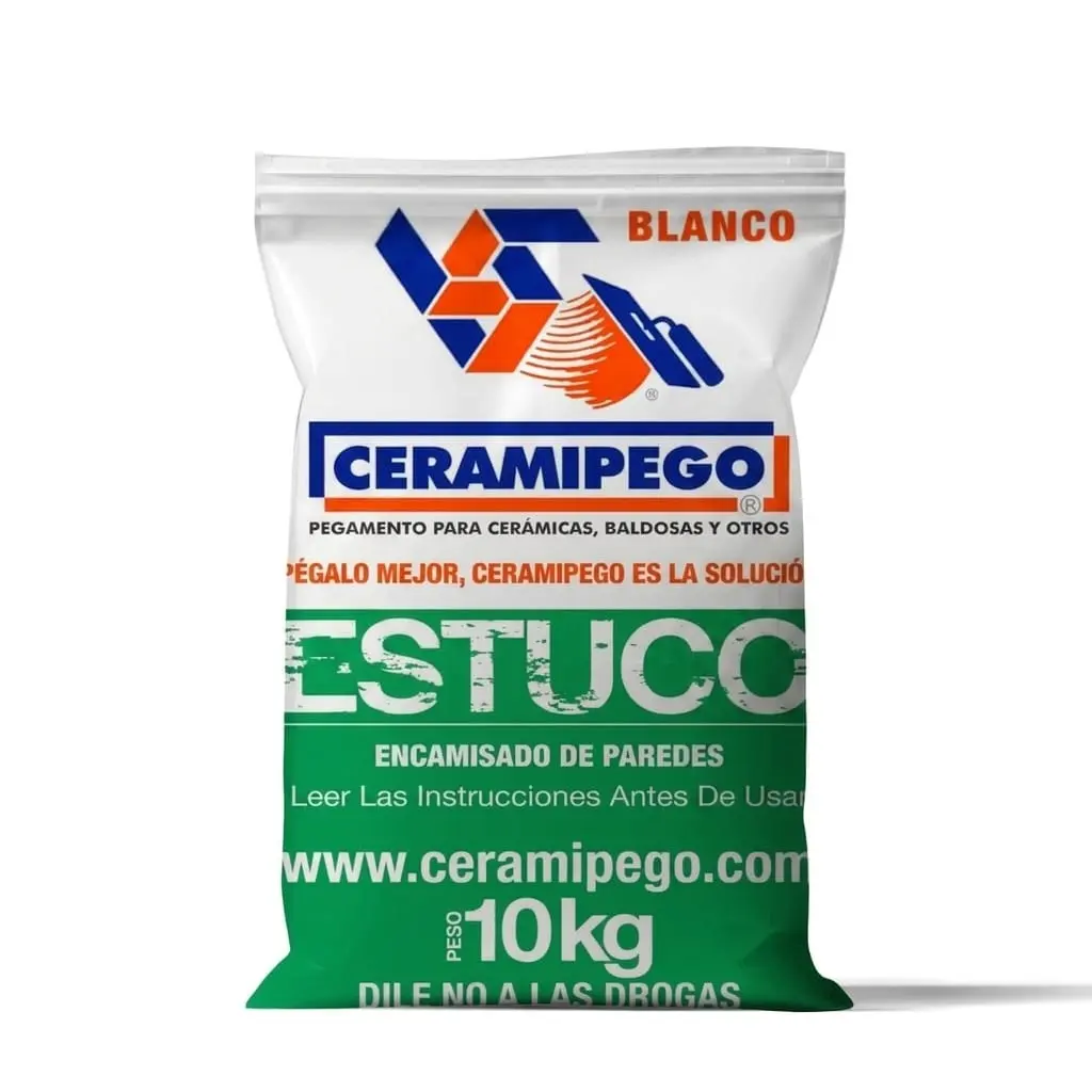 ESTUCO PARA ENCAMISADO DE PAREDES 10 KG COLOR BLANCO REF. CEB10 MARCA CERAMIPEGO