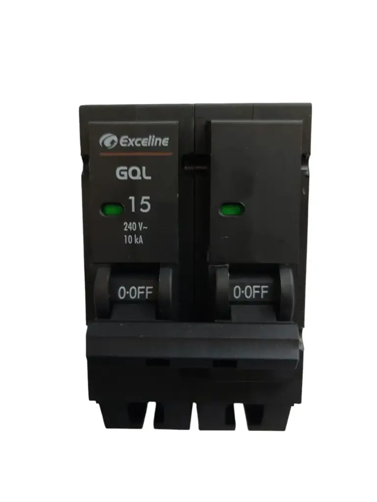 BREAKER PARA EMPOTRAR 2 X 15 A REF. GQL-15A-2 / 222308 MARCA EXCELINE