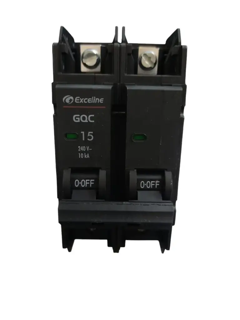 BREAKER SUPERFICIAL 2 X 15 A REF. GQC-15A-2 / 009633 MARCA EXCELINE