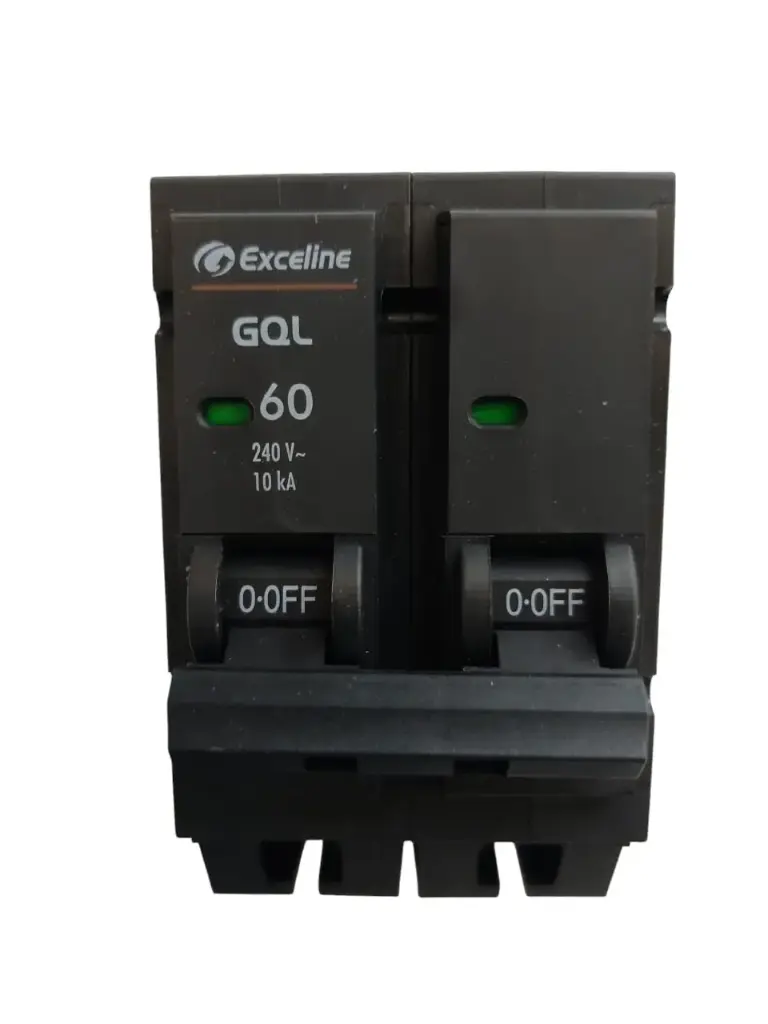 BREAKER PARA EMPOTRAR 2 X 60 A REF. GQL-60A-2 / 007752 MARCA EXCELINE