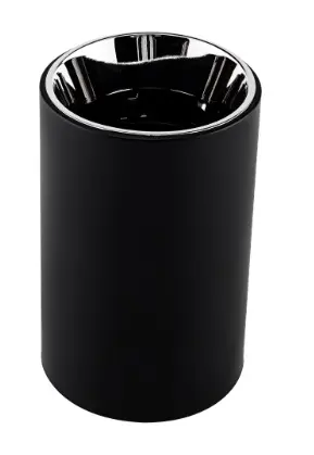 APLIQUE DE TECHO SUPERFICIAL PARA DICROICO GU10 COLOR NEGRO + NEGRO METALIZADO C/ SOCATE REF. AOK101 MARCA LUZAK
