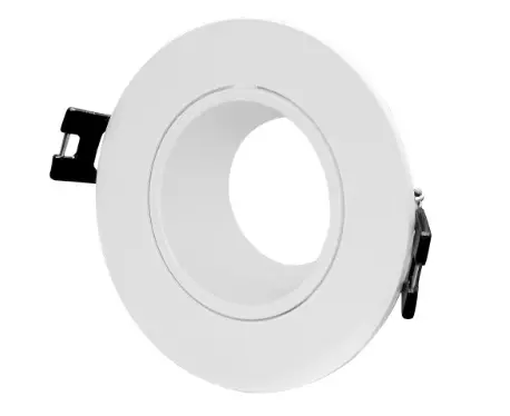 APLIQUE SPOT REDONDO EMPOTRABLE DIRIGIBLE P/ DICROICO C/ SOCATE COLOR BLANCO REF. AOK191 MARCA LUZAK