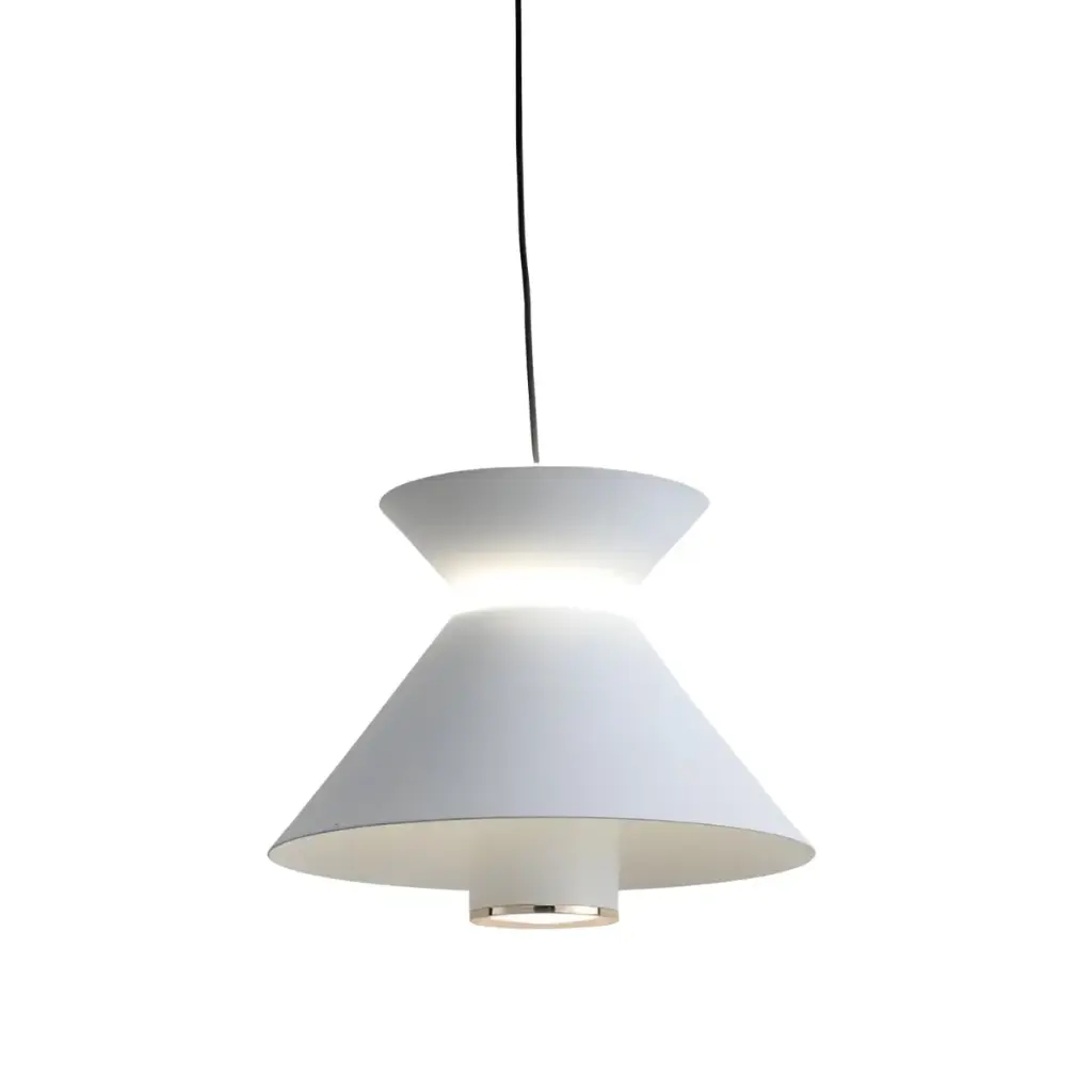 LAMPARA COLGANTE HOPPER 8W 3CCT IP20 900LM 85-265V 150X180MM COLOR BLANCO REF. KW561 MARCA ILUMINAK