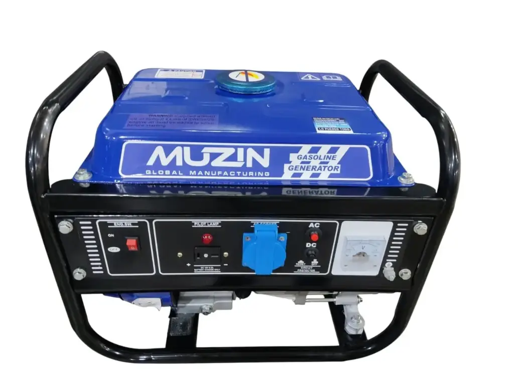 GENERADOR 950 KVA GASOLINA ARRANQUE MANUAL 3 HP 3600 RPM 110 - 220V BIFASICO REF. XGG0095 MARCA MUZIN 