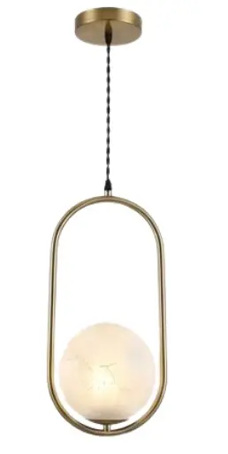 LAMPARA LED COLGANTE NORDICA MODELO. DL068 4W 3000K COLOR BLANCA-DORADA REF. 107-173-0004W-3000K-DL068 MAFI